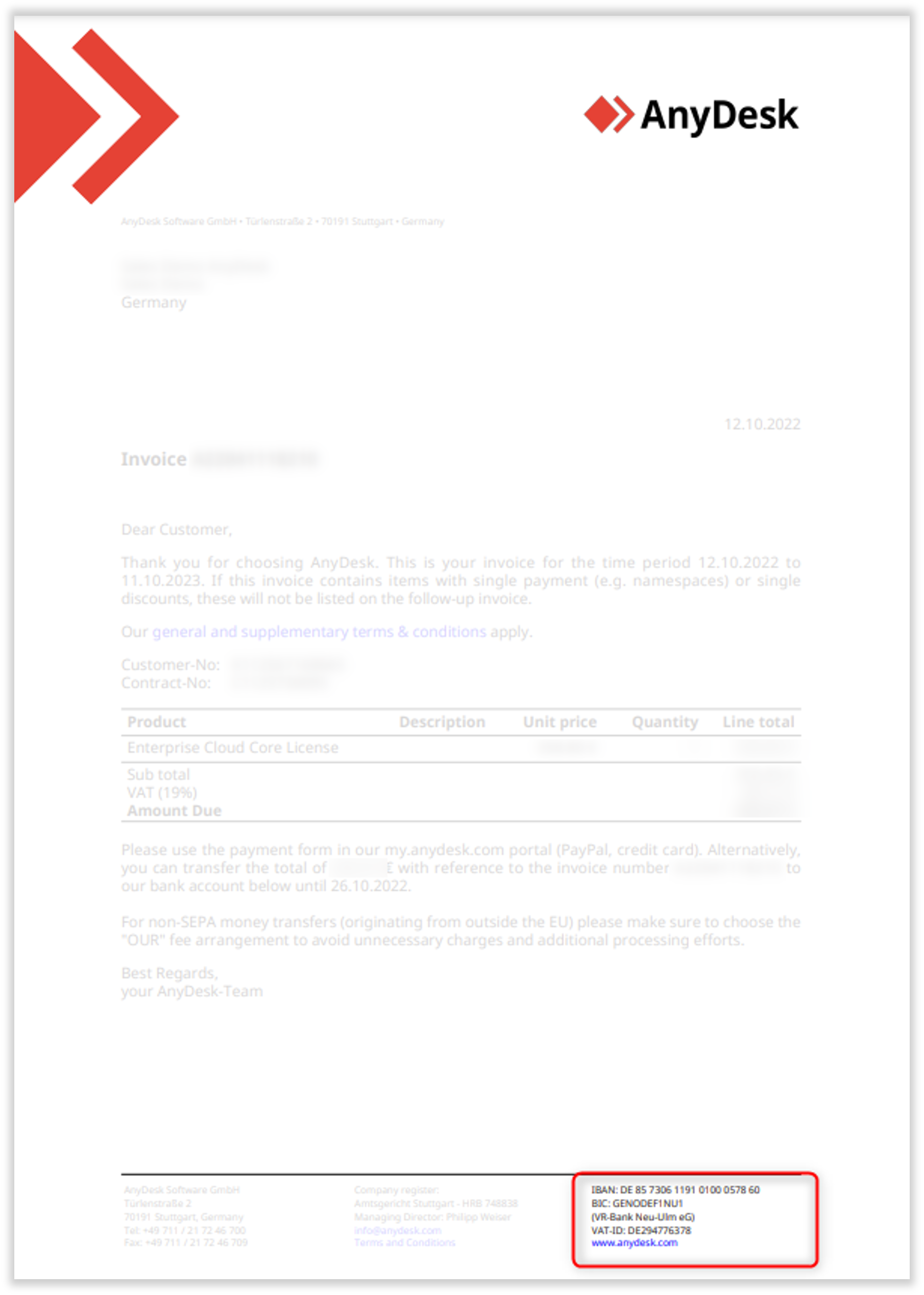 invoice_bank details